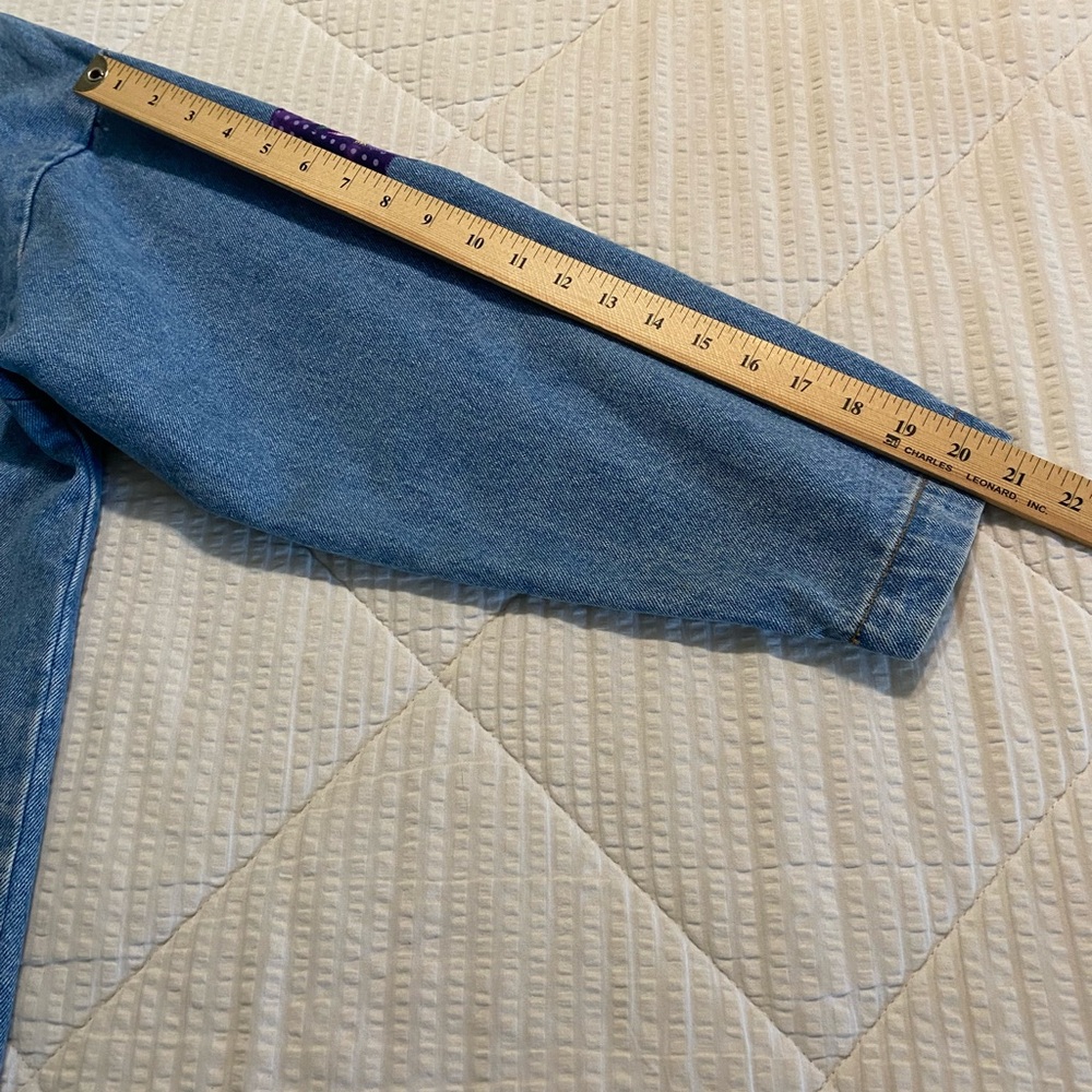 Vintage 90s Arrietty Patchwork Denim Medium Wash Blazer Jacket Womens Sz: Large - Picture 7 of 12